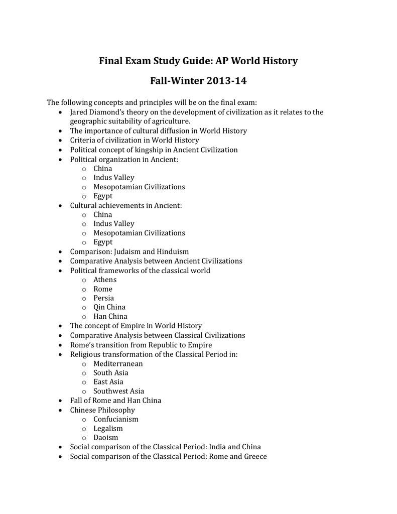 world history final exam study guide answer key pdf